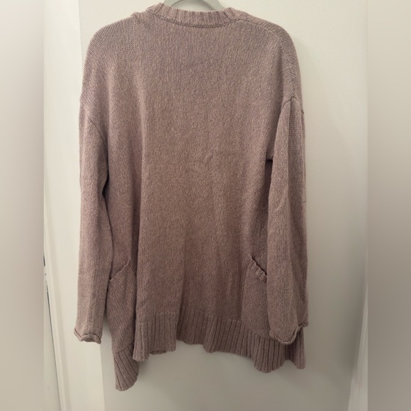 Women's knit Sweater Cardigan light purple / pink - Picture 2 of 4